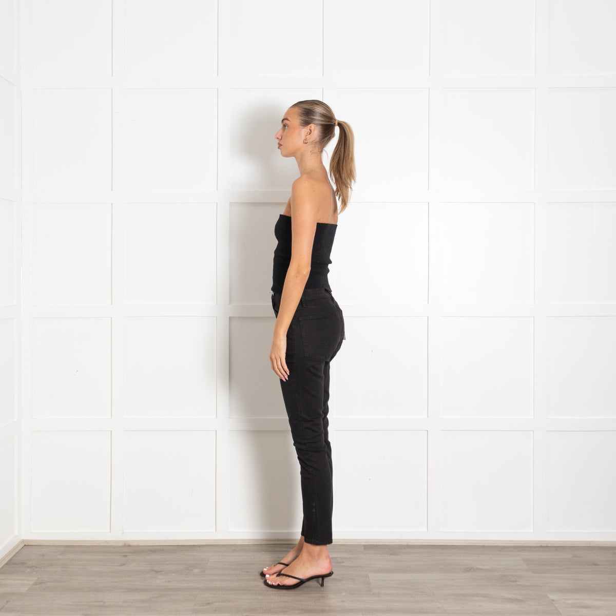 Frame Black High Waist Skinny Jean