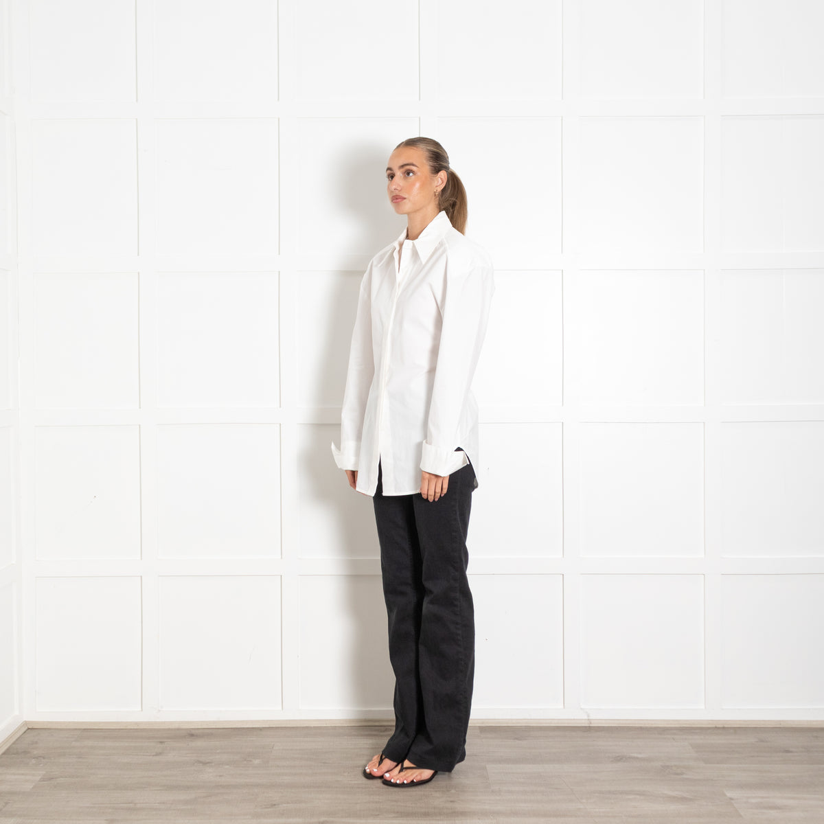 The Frankie Shop Paper Moon Bec White Padded Shirt