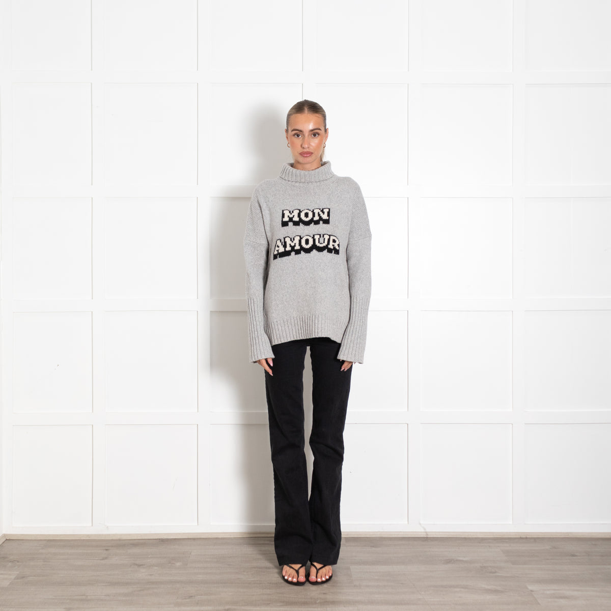 Zadig & Voltaire  Grey Mon Amour Roll Neck Jumper