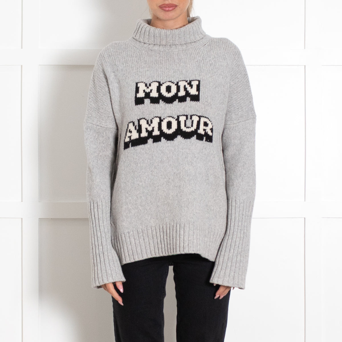 Zadig & Voltaire  Grey Mon Amour Roll Neck Jumper