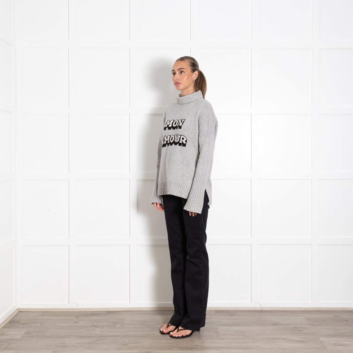 Zadig & Voltaire  Grey Mon Amour Roll Neck Jumper