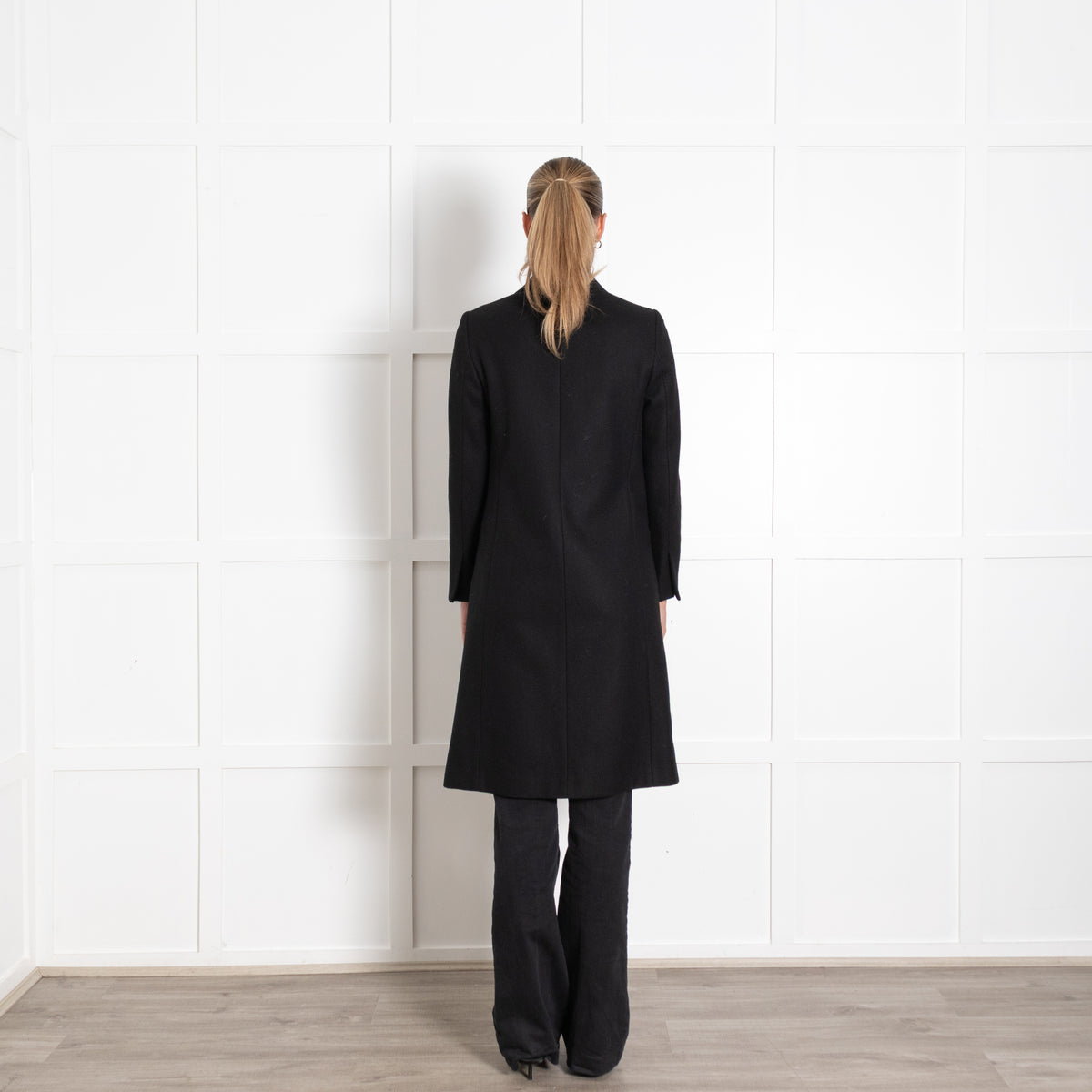 Academia Black Wool Coat