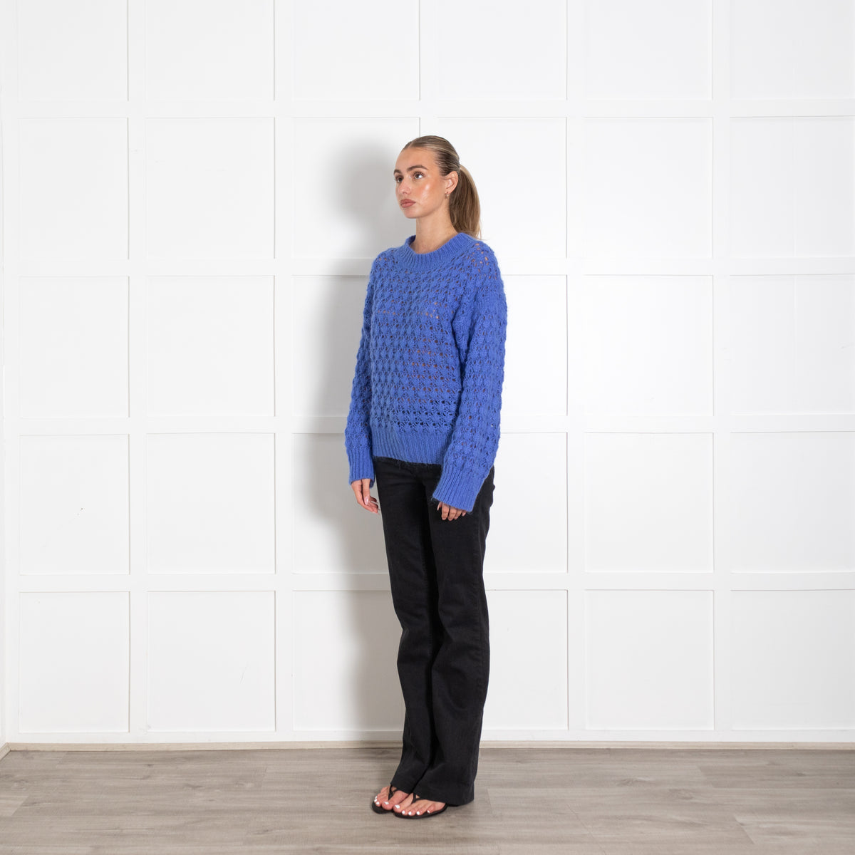 Second Female Blue Chunky Knit Jumper
