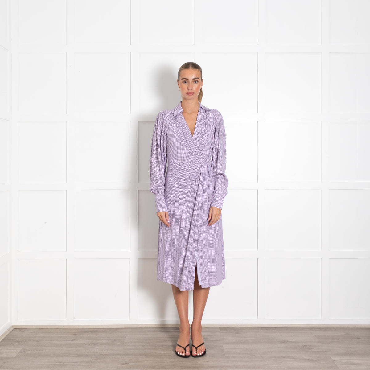 Equipment Lavender Wrap Maxi Dress