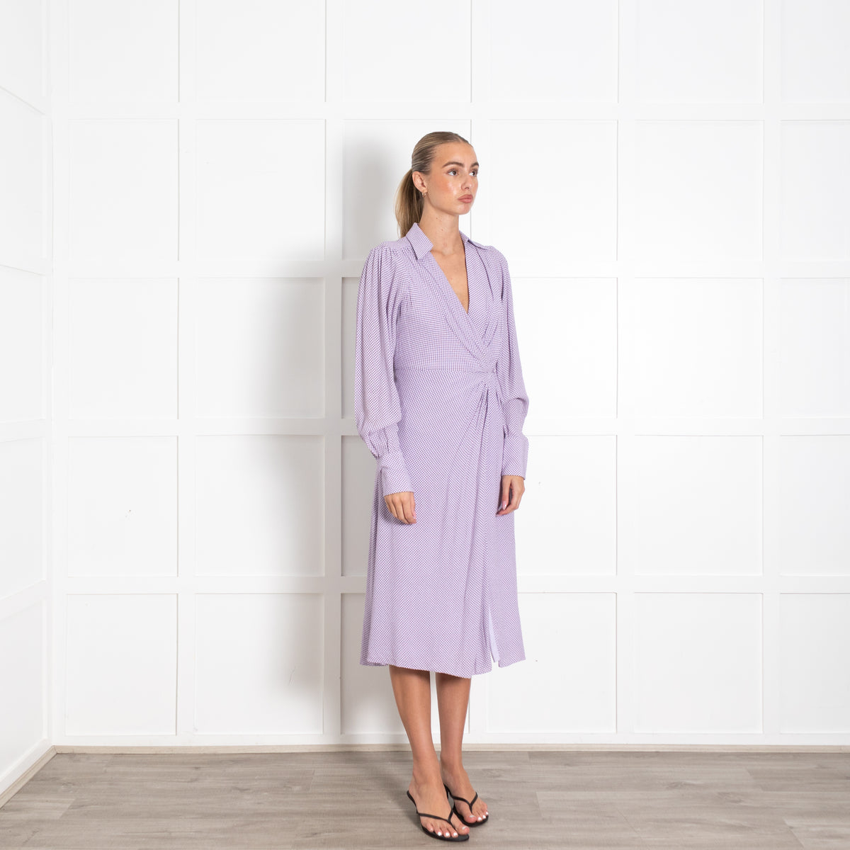 Equipment Lavender Wrap Maxi Dress