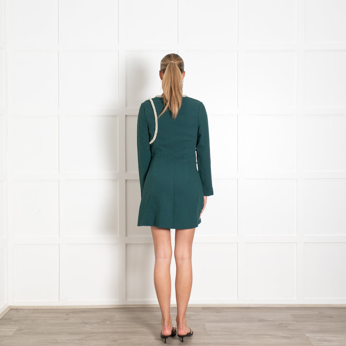 Jonathan Simkhai Green Crystal Embellished Mini Dress