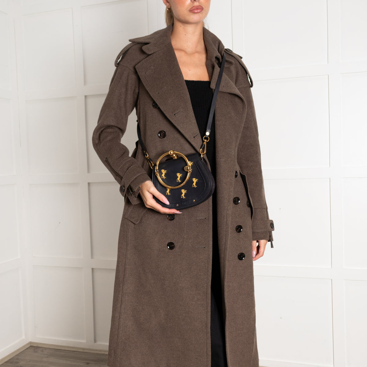 Chloe Midnight Blue Gold Bracelet Nile Bag