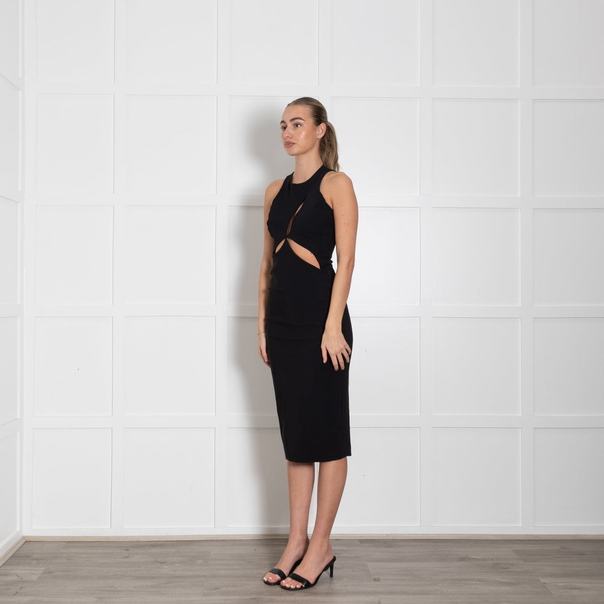 Mother of All Black Cutout Midi Dress