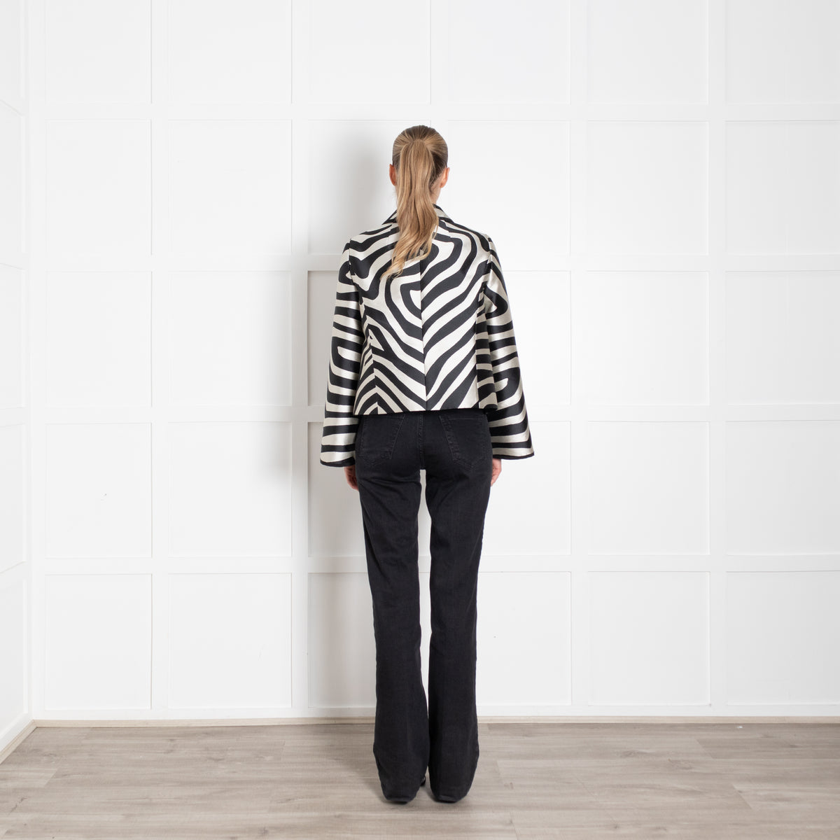 Paul Ka Black & Silver Print Jacket