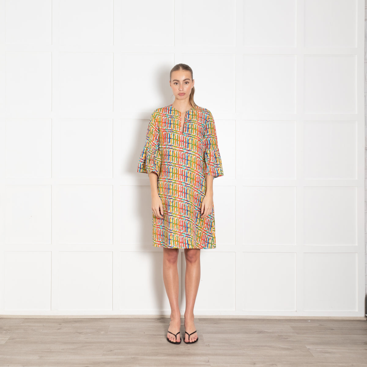 Carolina Herrera Multi CH Print Silk Blend Dress