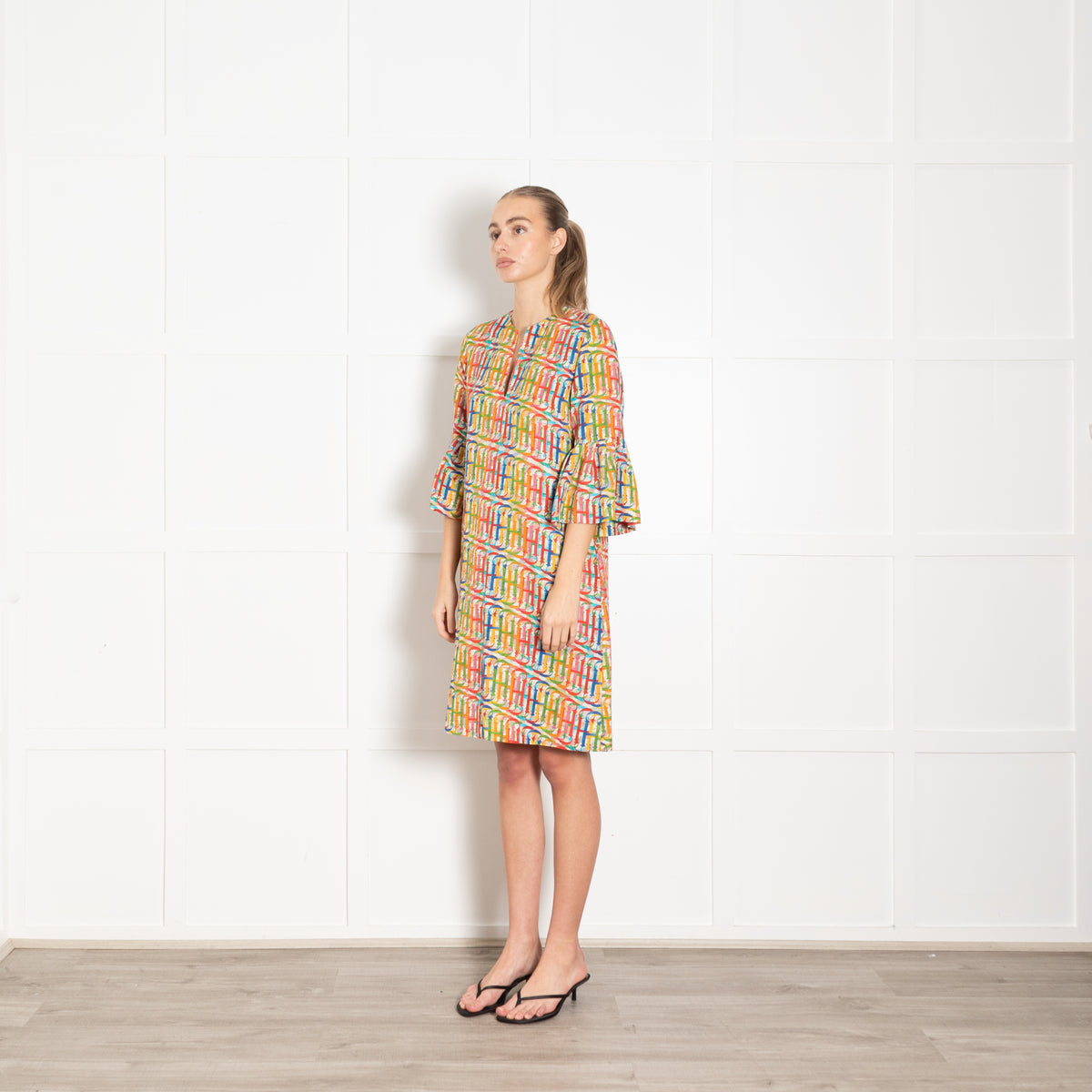 Carolina Herrera Multi CH Print Silk Blend Dress