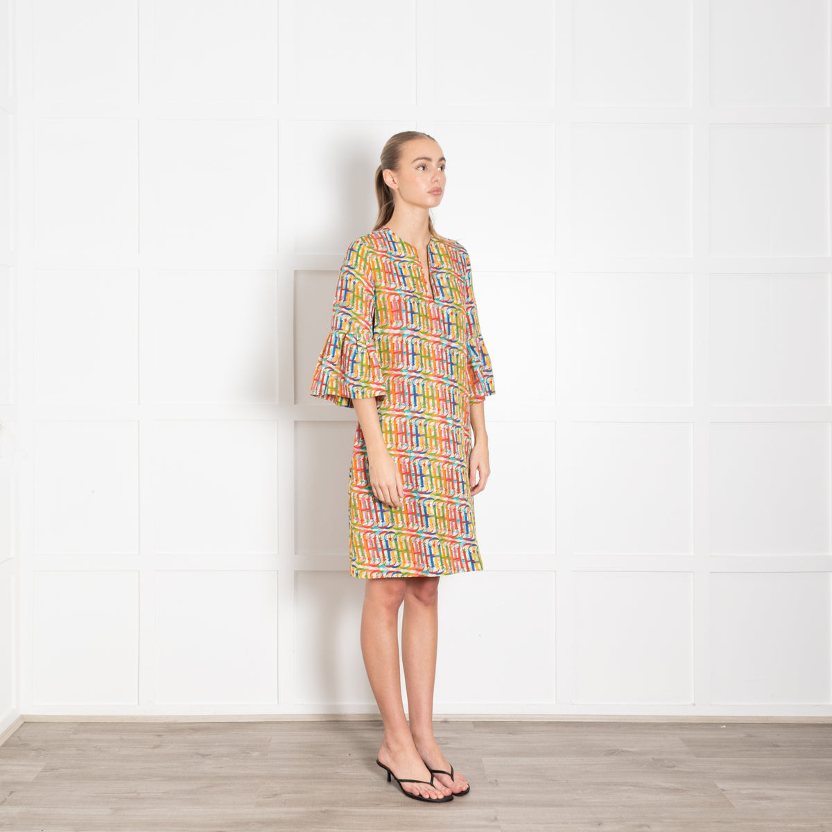 Carolina Herrera Multi CH Print Silk Blend Dress