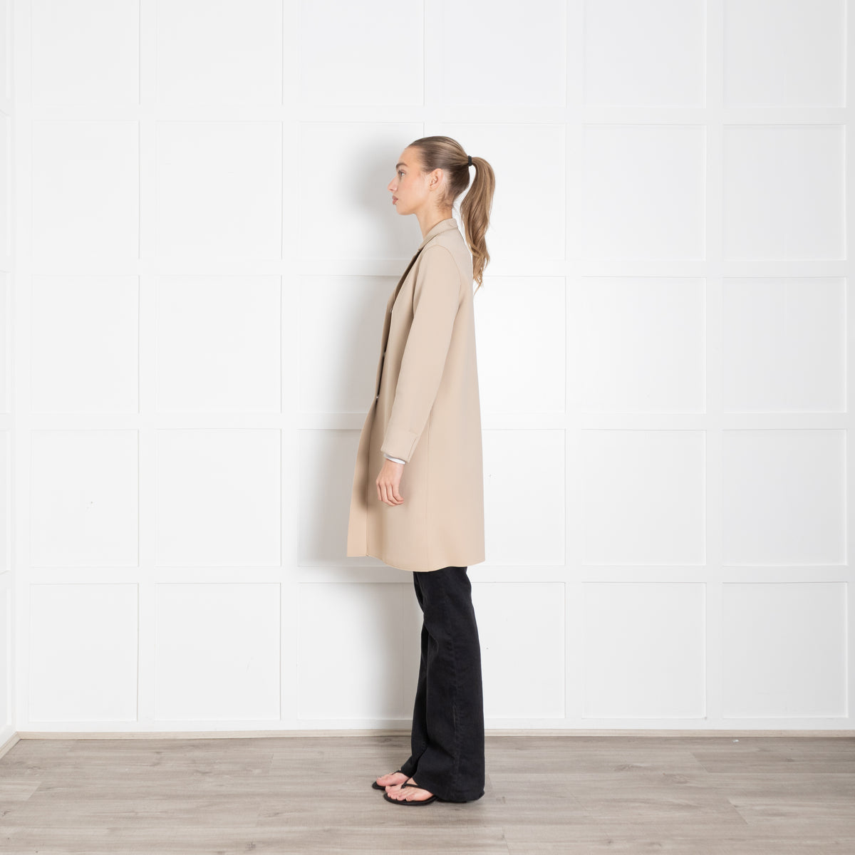 Harris Wharf Beige Polyamide Mix Coat