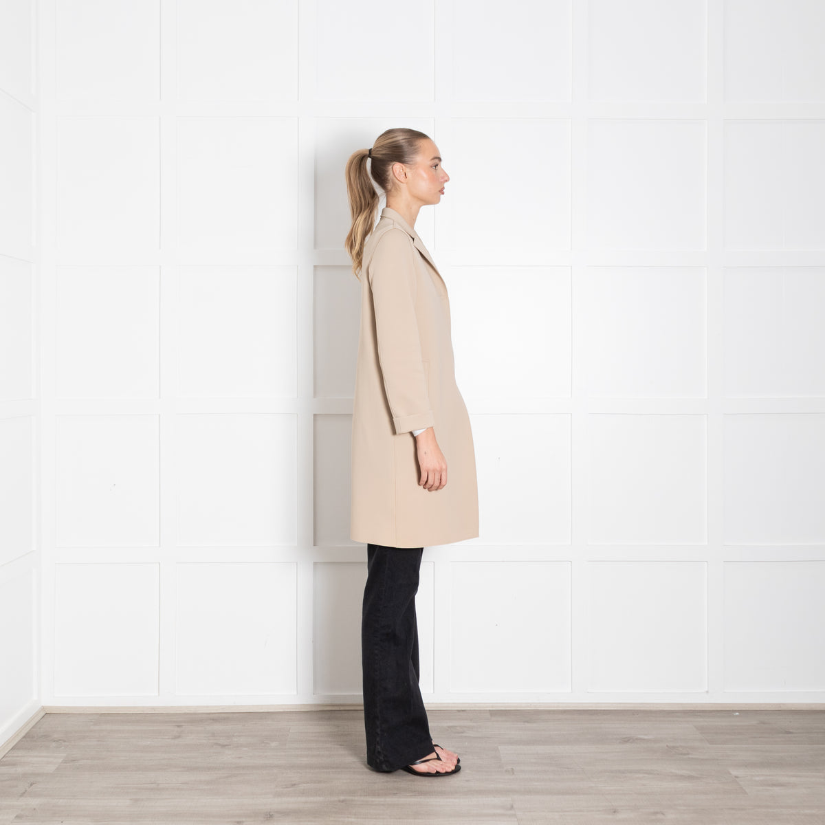 Harris Wharf Beige Polyamide Mix Coat
