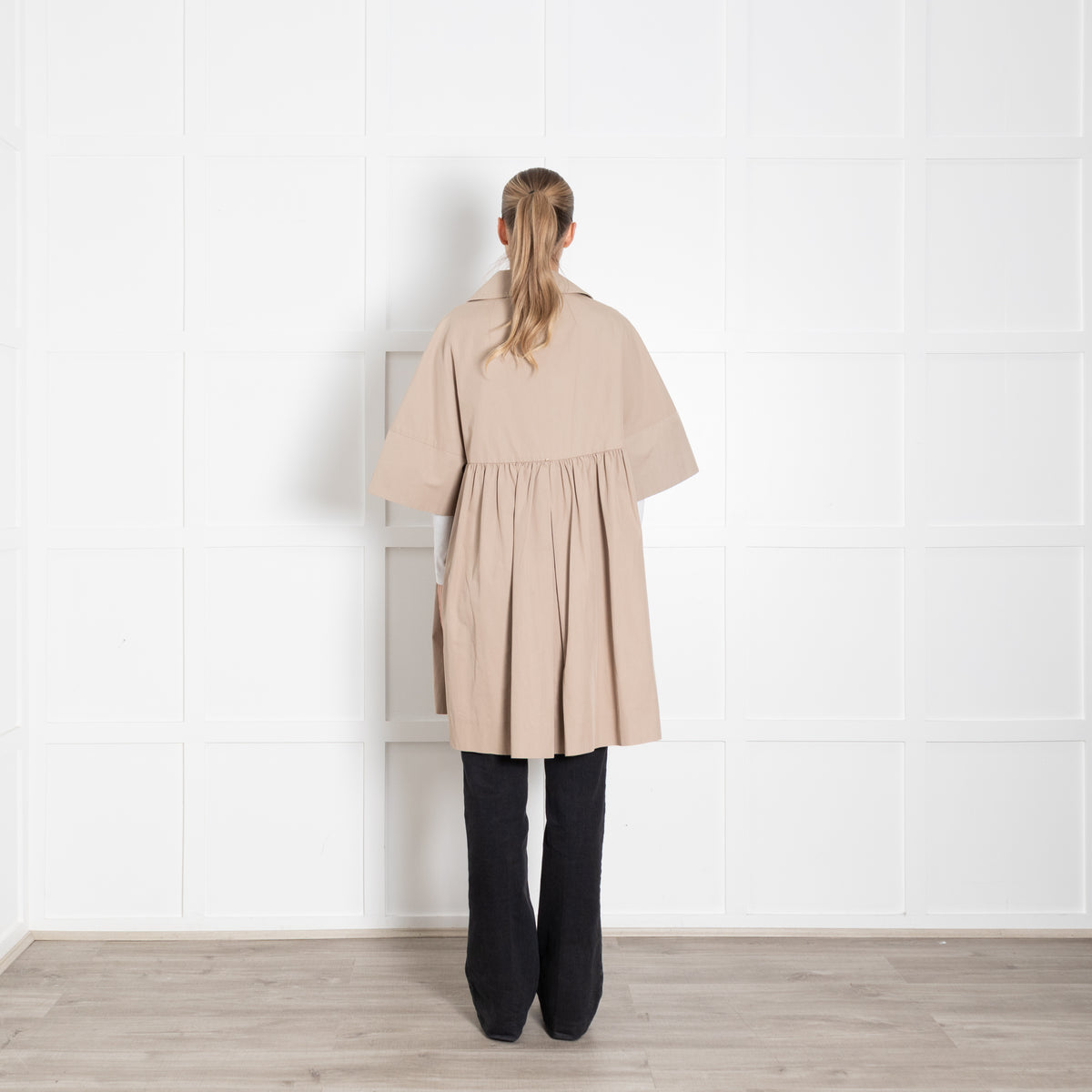 Sportmax Beige Trench Coat With Short Sleeves