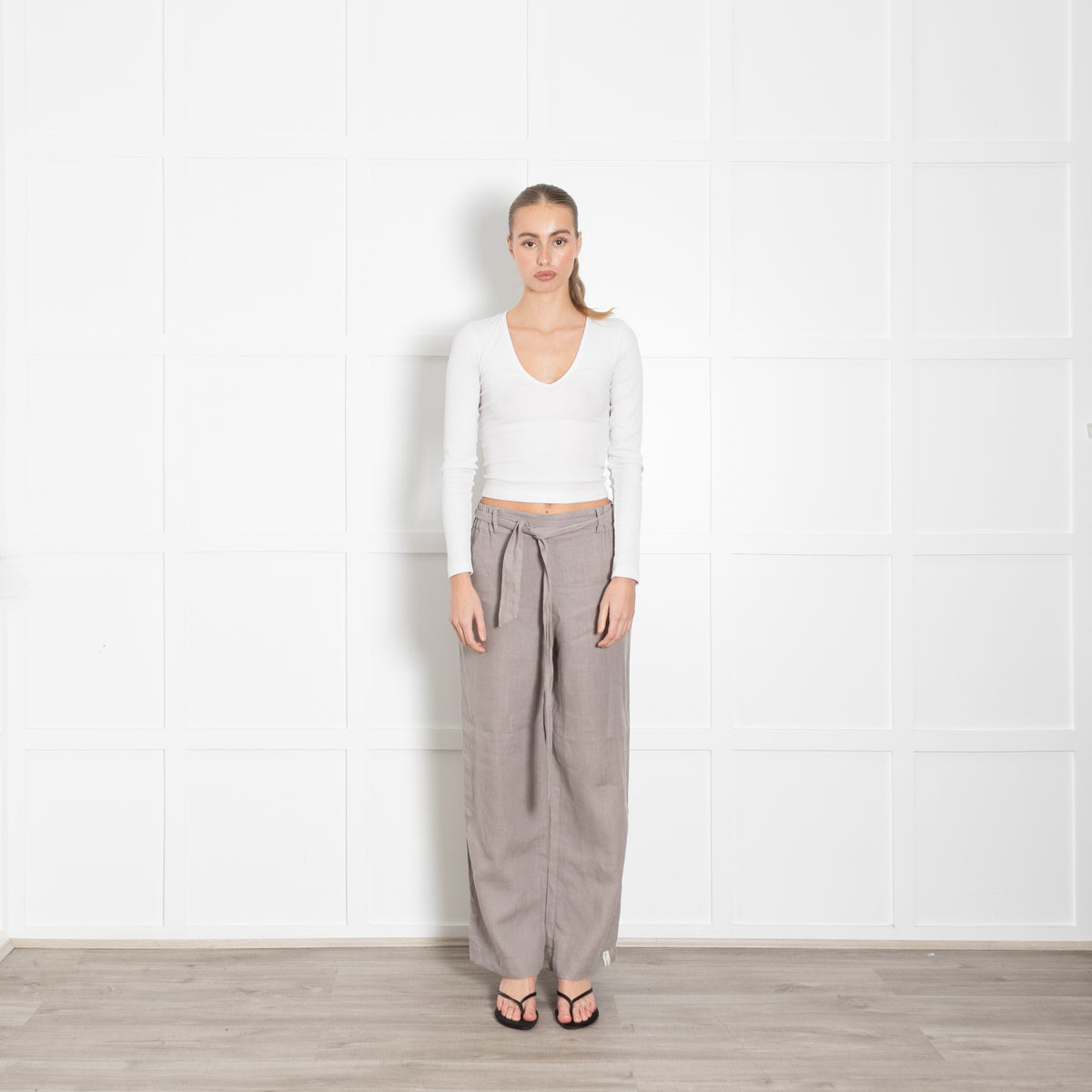 Henry Christ Grey Linen Trousers