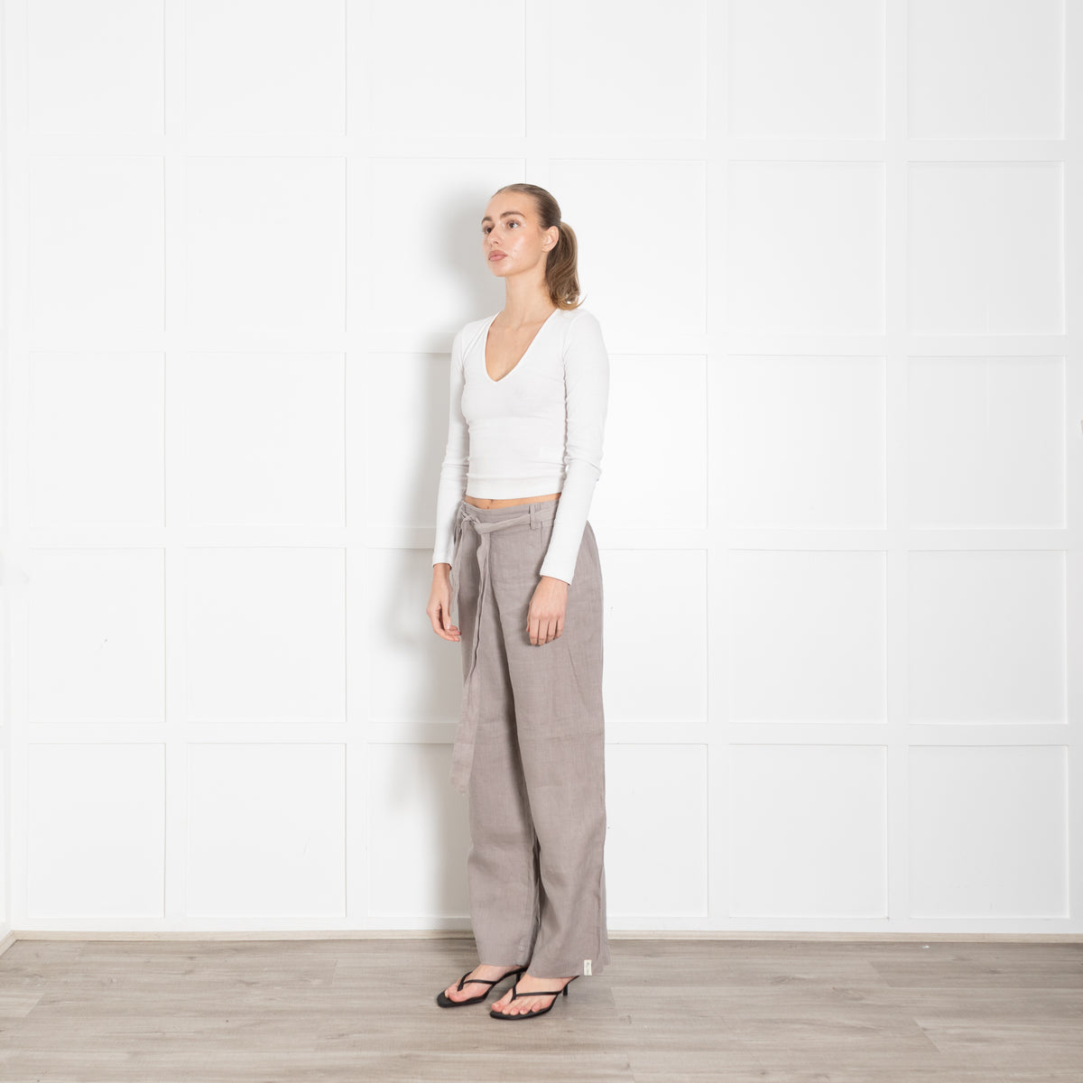 Henry Christ Grey Linen Trousers