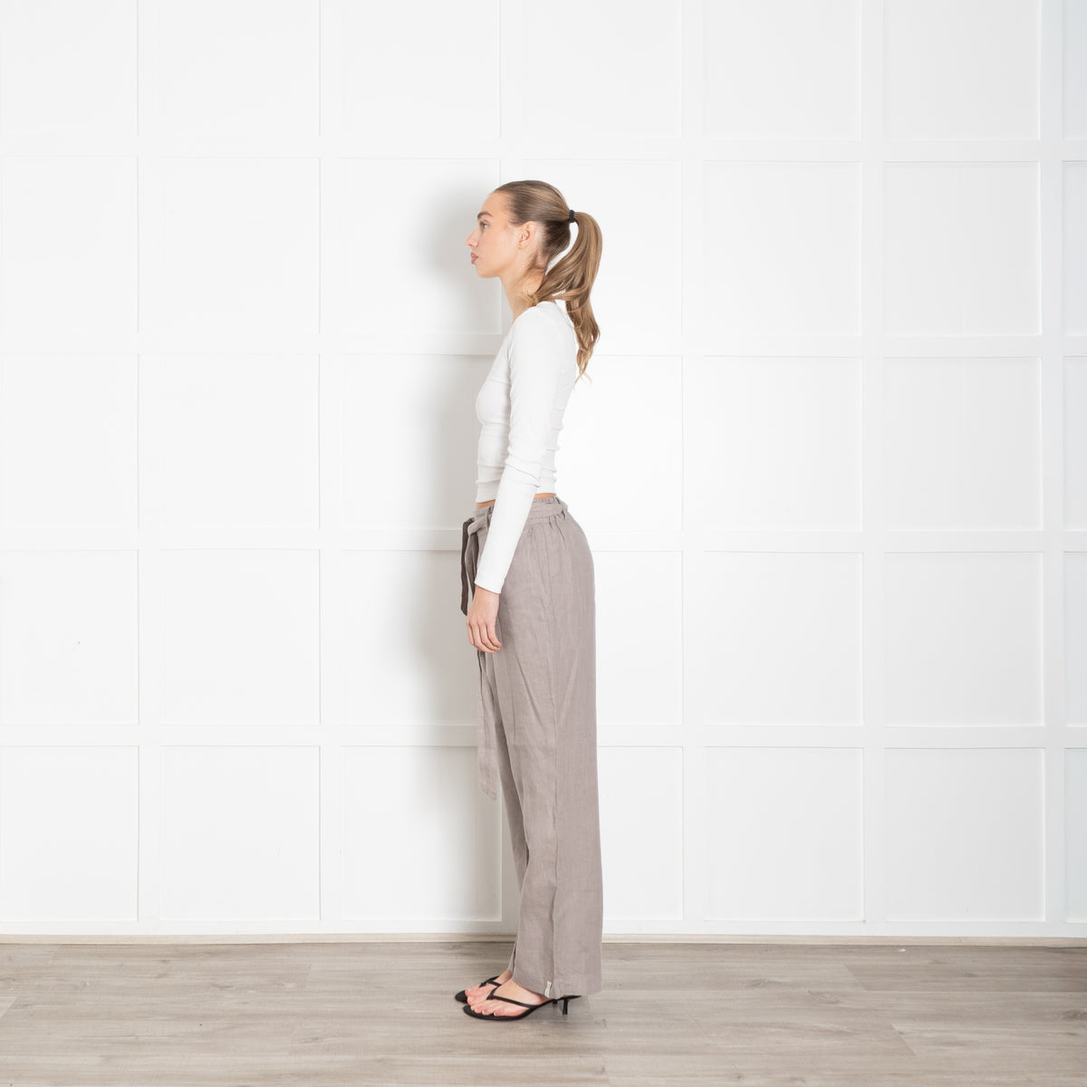 Henry Christ Grey Linen Trousers