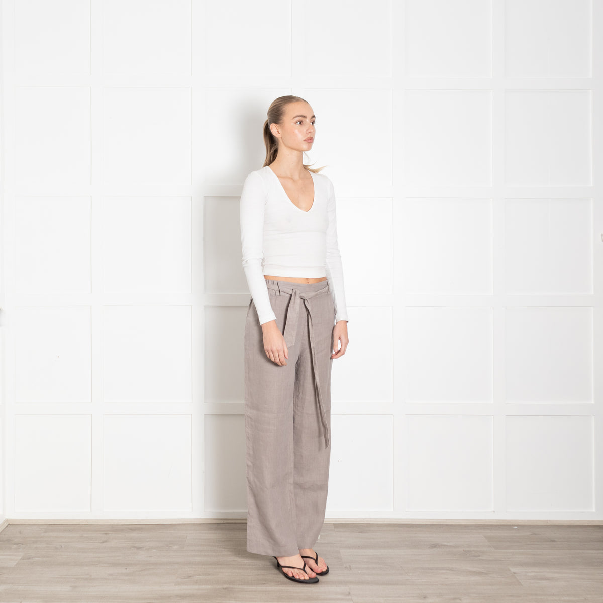 Henry Christ Grey Linen Trousers