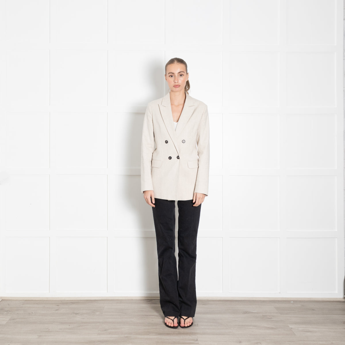 Levete  Cream Double Breasted Jacket