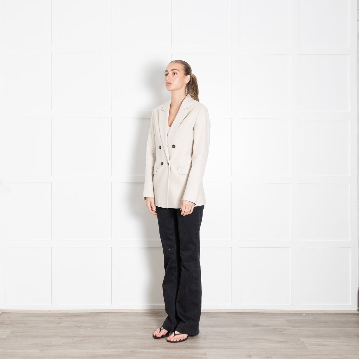 Levete  Cream Double Breasted Jacket