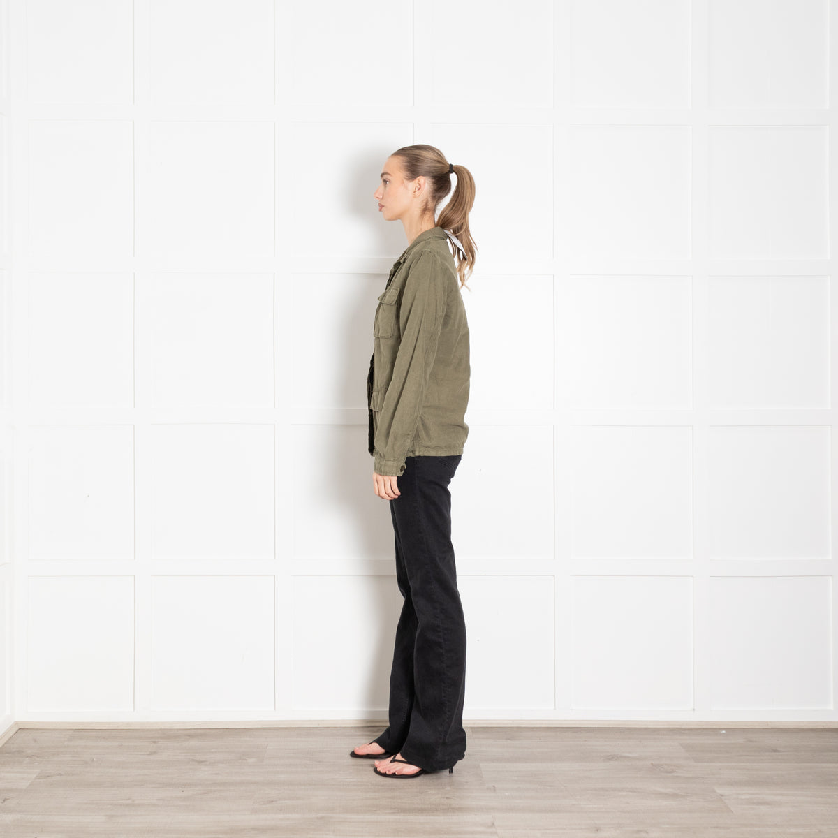 Hartford Khaki Linen Safari Jacket