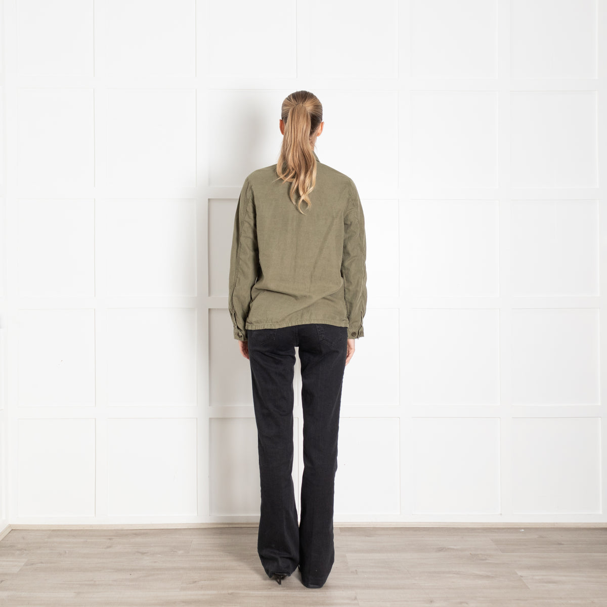 Hartford Khaki Linen Safari Jacket