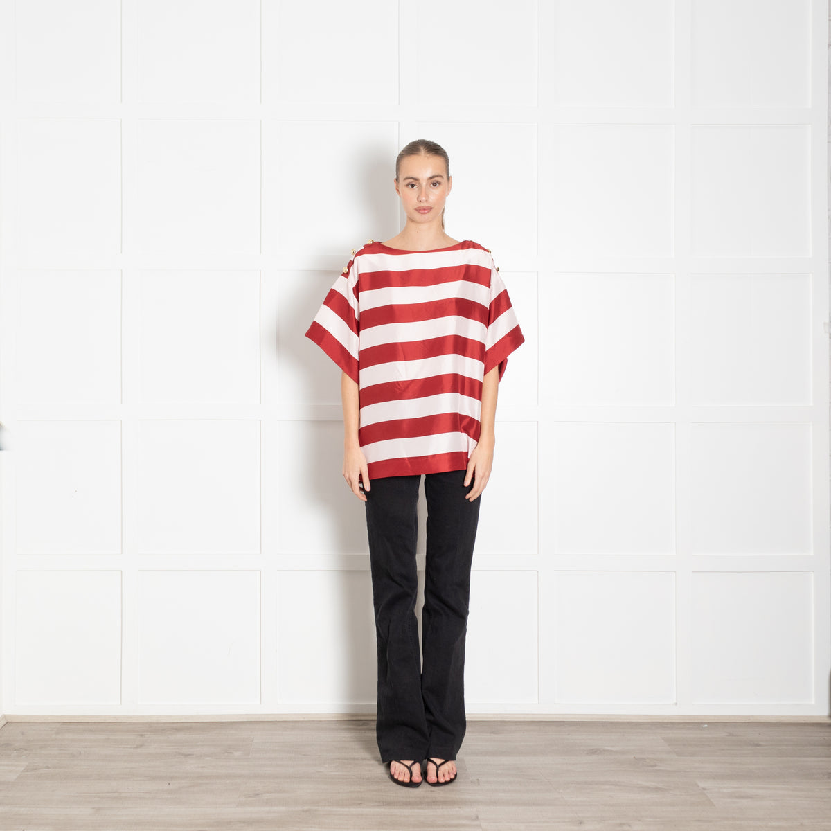 Zimmermann Wonderland Striped Boxy Tee