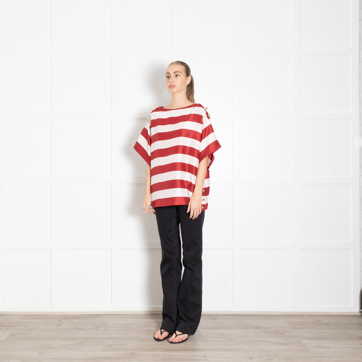 Zimmermann Wonderland Striped Boxy Tee