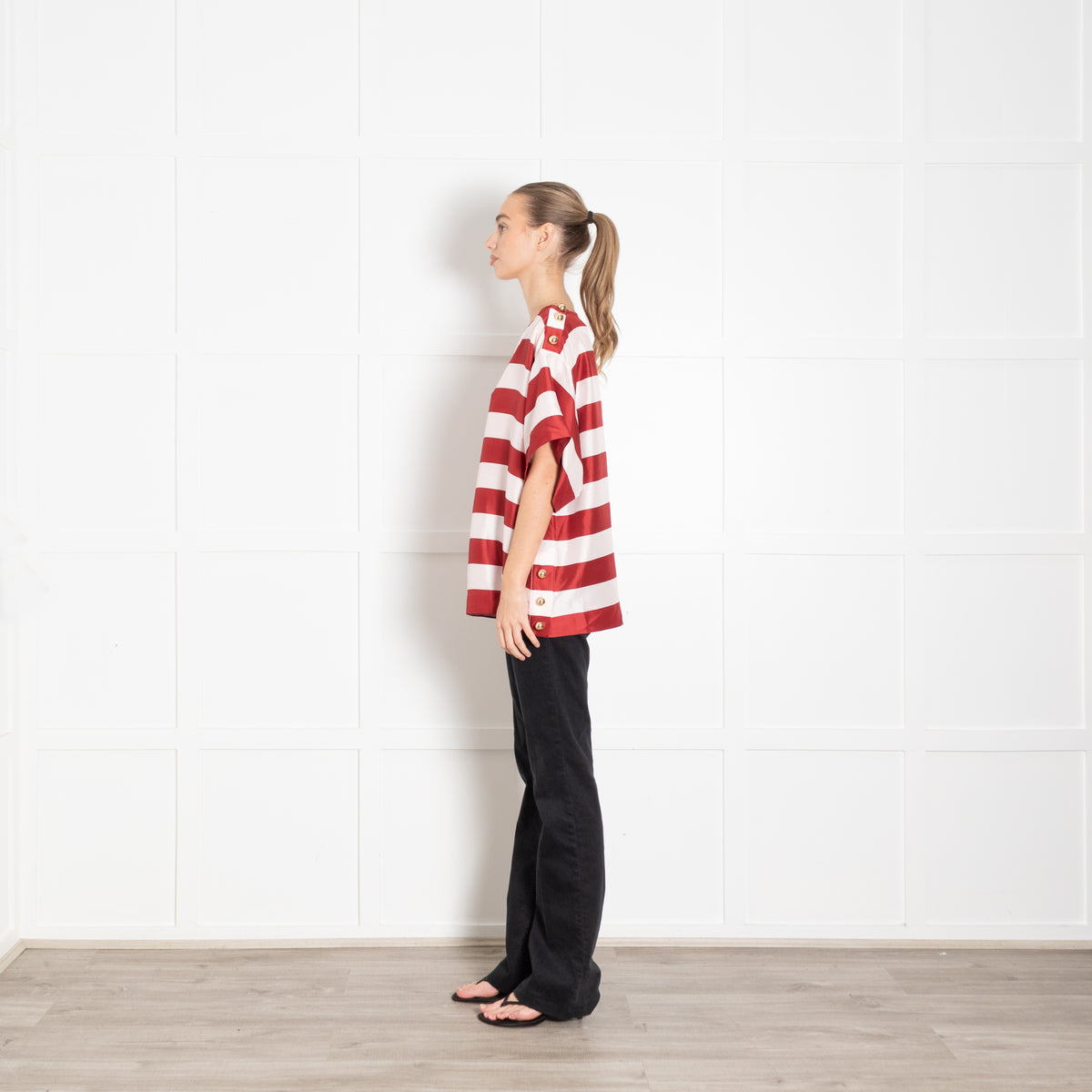 Zimmermann Wonderland Striped Boxy Tee