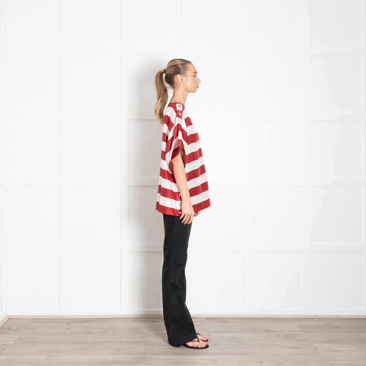 Zimmermann Wonderland Striped Boxy Tee