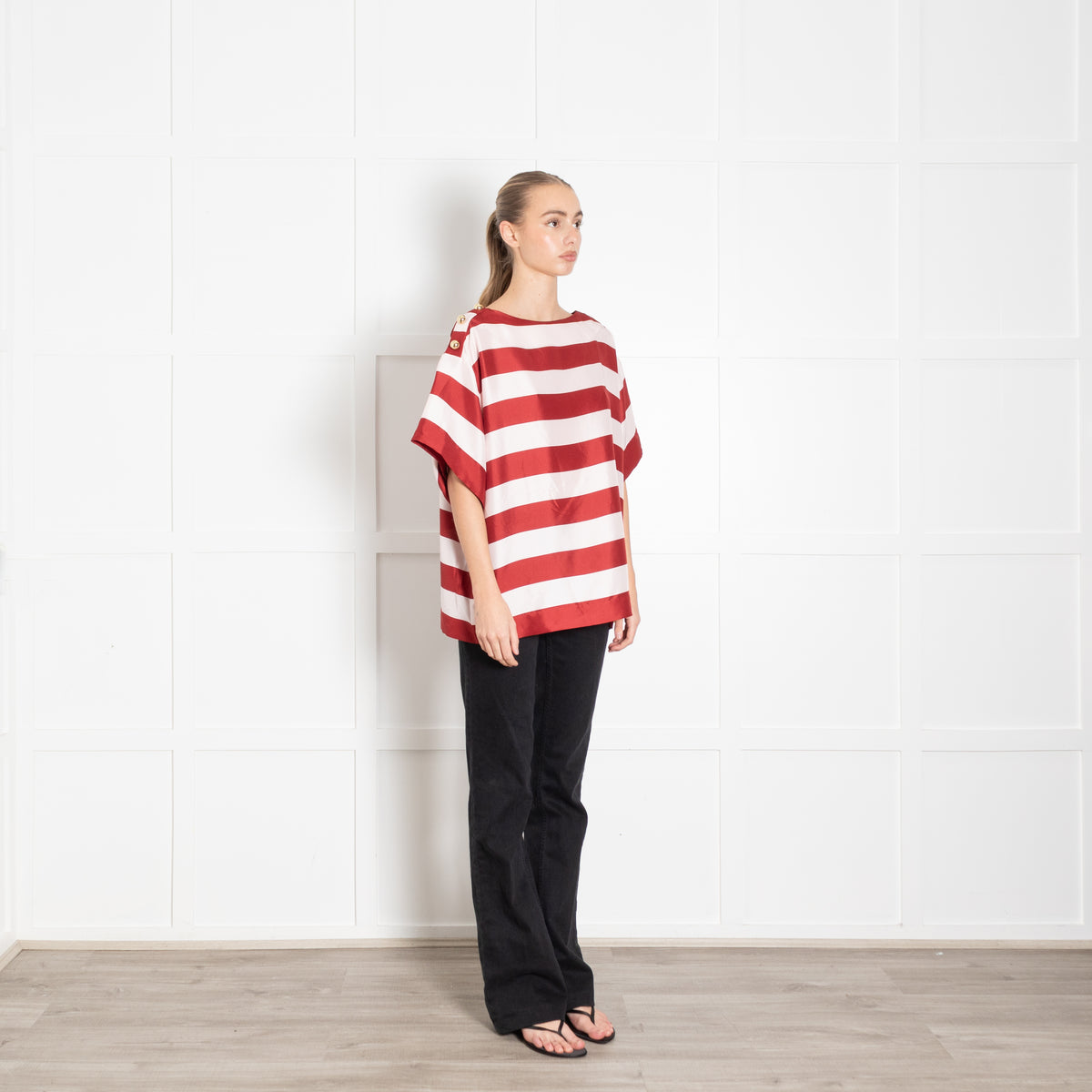 Zimmermann Wonderland Striped Boxy Tee