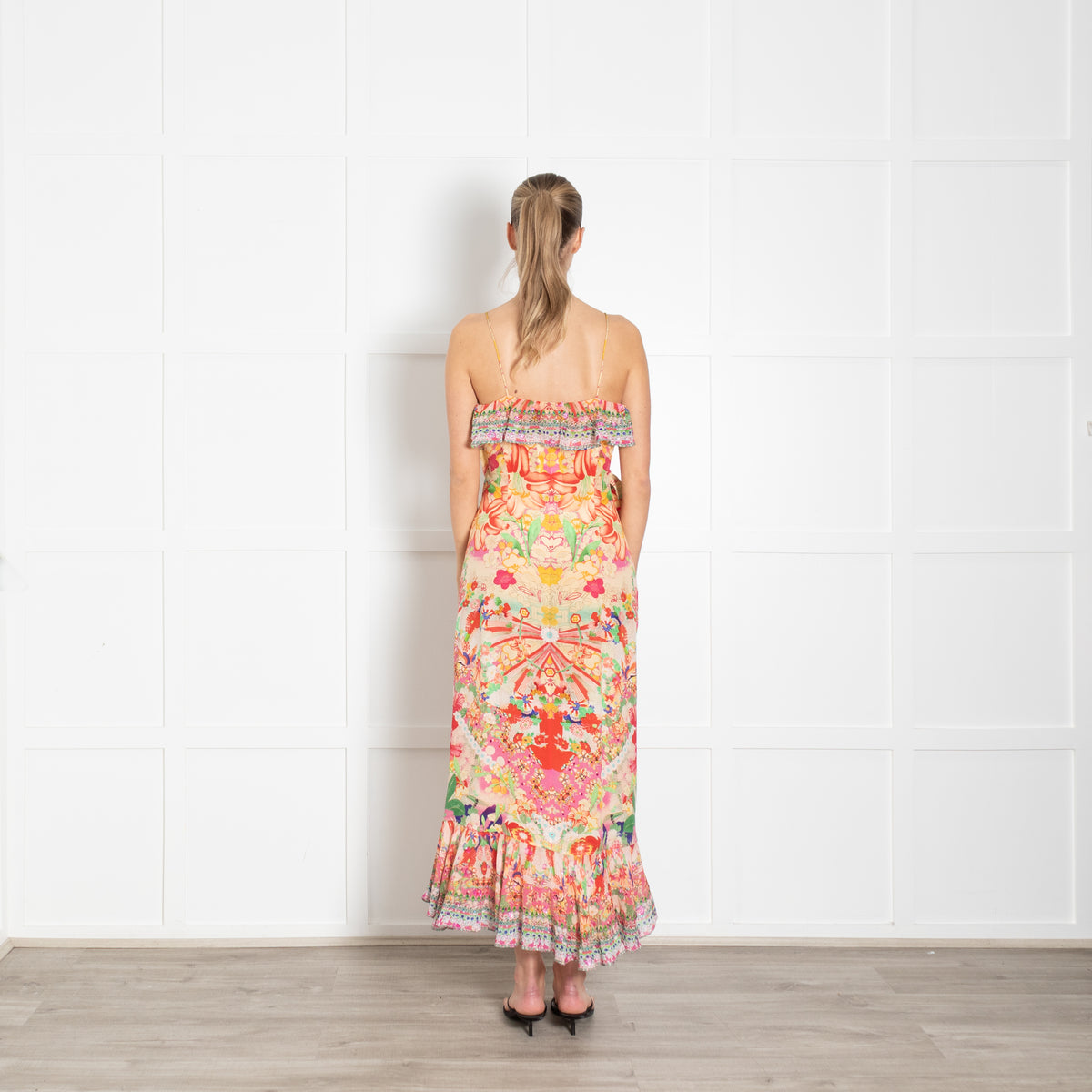 Camilla Multi Print Diamonte Sleeveless Wrap Dress