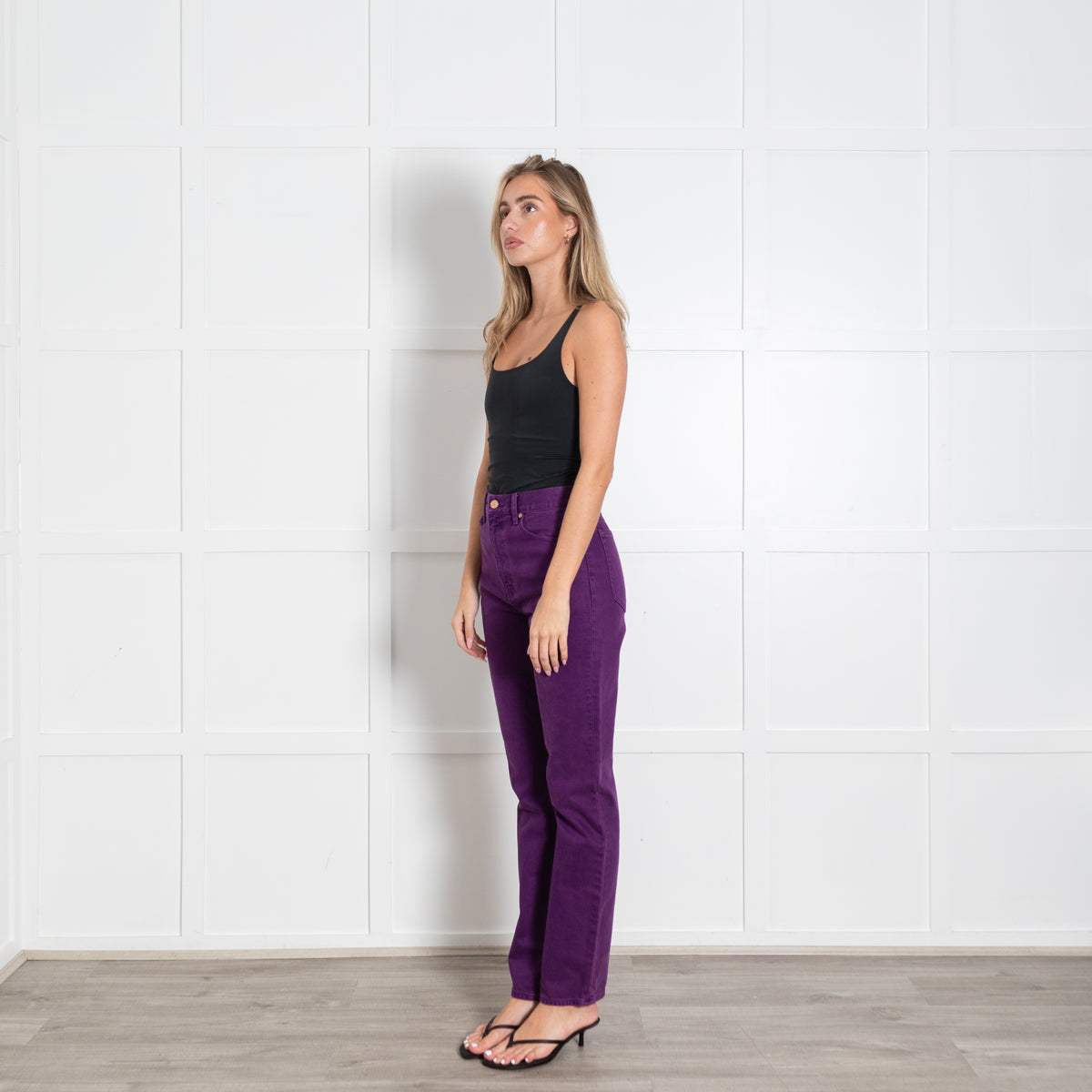 Ulla Johnson Purple Denim Straight Jeans