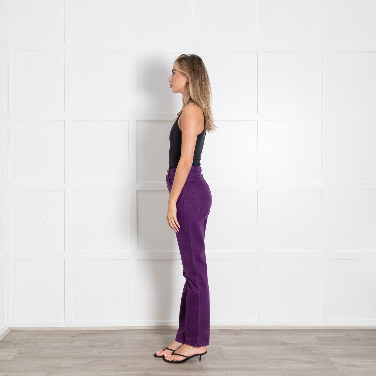 Ulla Johnson Purple Denim Straight Jeans
