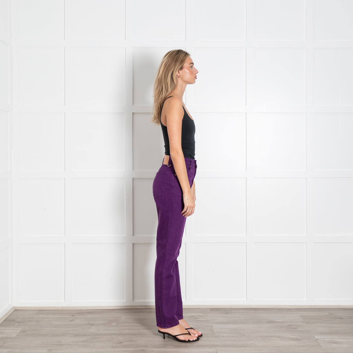 Ulla Johnson Purple Denim Straight Jeans