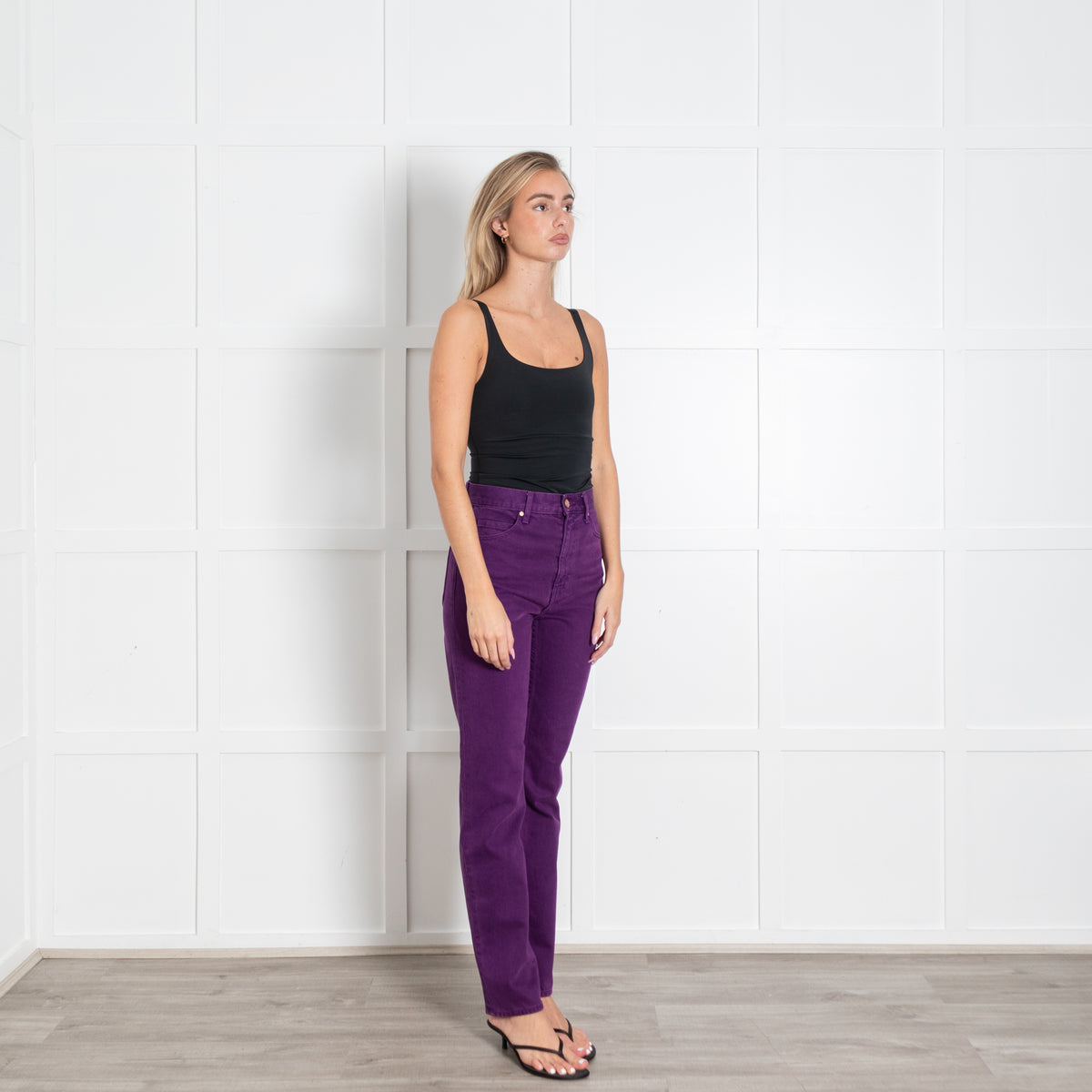Ulla Johnson Purple Denim Straight Jeans