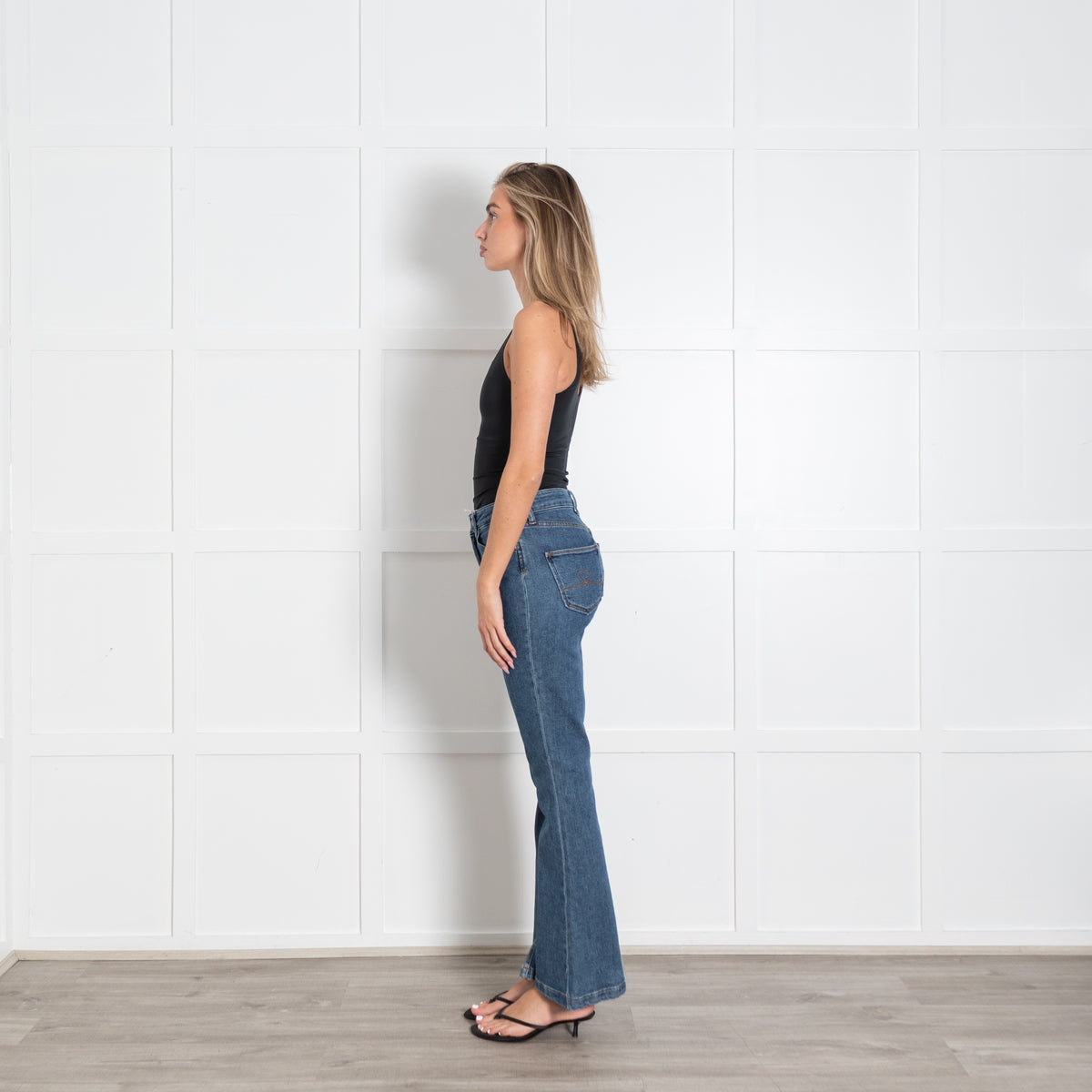 Donna Ida Blue Denim Bootcut Jeans Petite