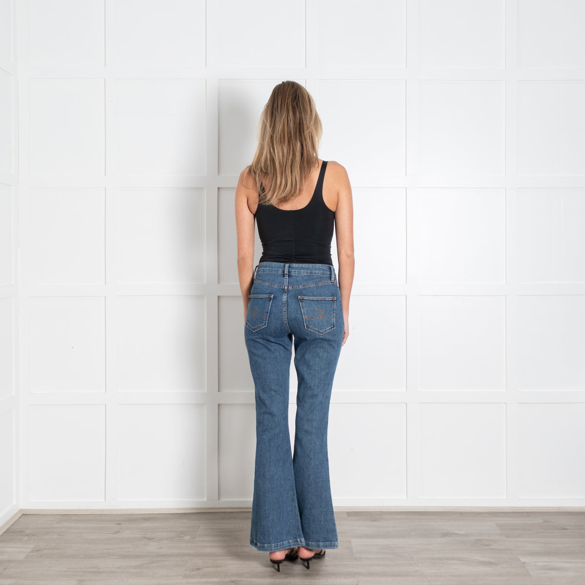 Donna Ida Blue Denim Bootcut Jeans Petite