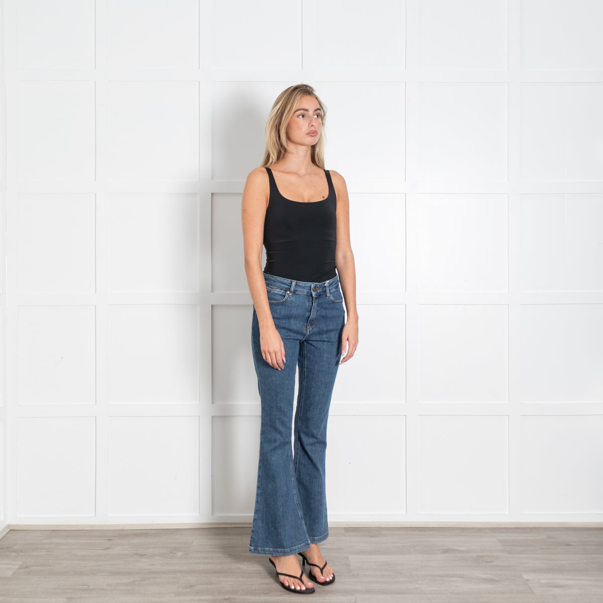 Donna Ida Blue Denim Bootcut Jeans Petite