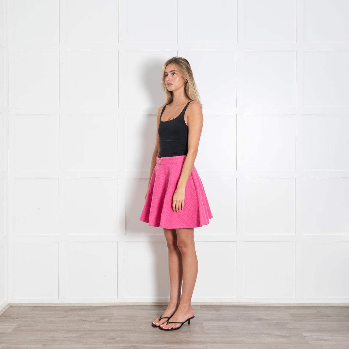 Valentino Pink Tweed Mini Skirt