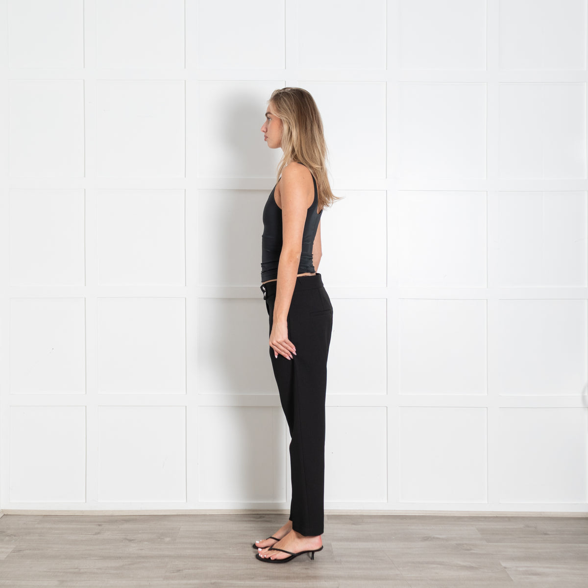 Veronica Beard Black Renzo Pant Style With Silver Buttons Trousers