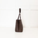 Chanel Chocolate Brown Caviar Leather Grand Shopper Tote