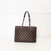 Chanel Chocolate Brown Caviar Leather Grand Shopper Tote