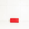 Tory Burch Ruby Red Juliette Gold Chain Clutch