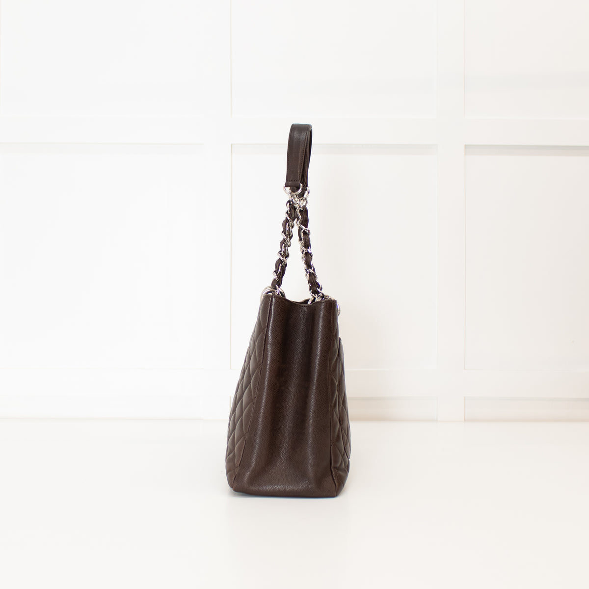 Chanel Chocolate Brown Caviar Leather Grand Shopper Tote