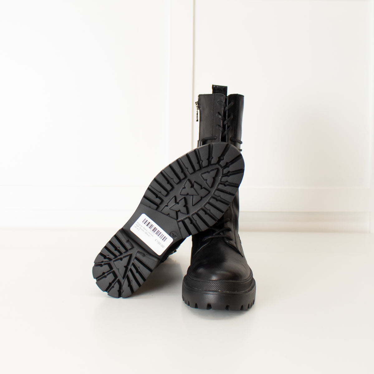 Bogner Black Leather High Boots