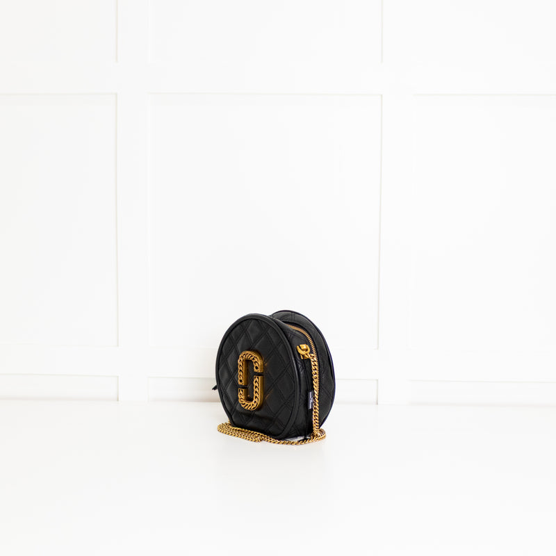 Marc Jacobs Black Quilted The Status Crossbody Bag