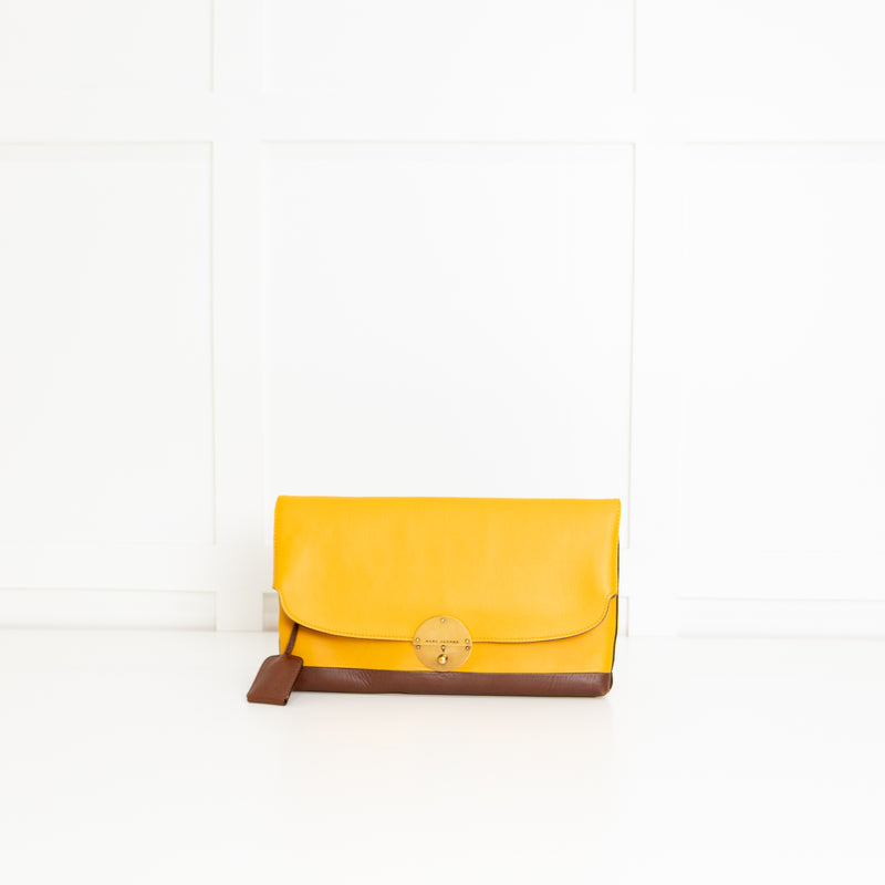 Marc Jacobs Mustard Yellow Leather The Doubles Jean Cross Body Bag