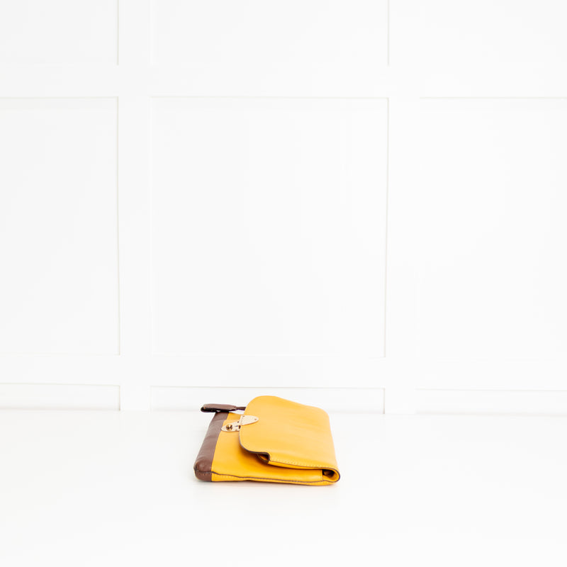 Marc Jacobs Mustard Yellow Leather The Doubles Jean Cross Body Bag